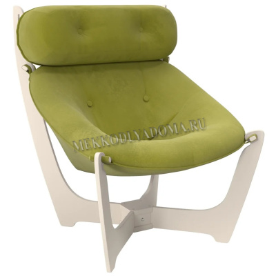 Кресло для отдыха Неаполь Модель 8 (Дуб шампань-эмаль/Ткань Зеленый Verona Apple Green)