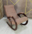 Кресло-качалка Неаполь Модель 3 (Орех-эмаль/Ткань коричневый Verona Brown)