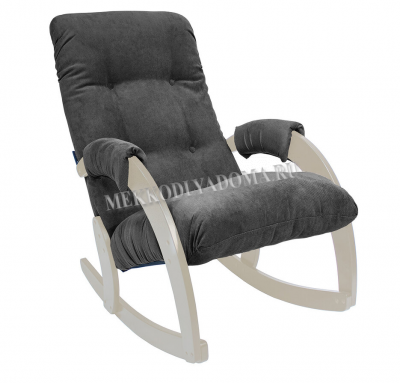Кресло-качалка Неаполь Модель 11(Дуб шампань-эмаль/Ткань Серый Verona Antrazite Grey)