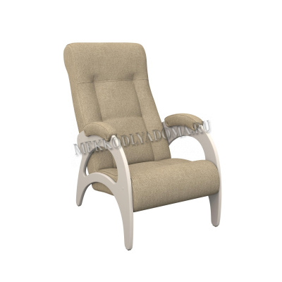 Кресло для отдыха Неаполь Модель 9 без лозы (Дуб шампань-эмаль/Ткань Бежевая Malta 03 А)