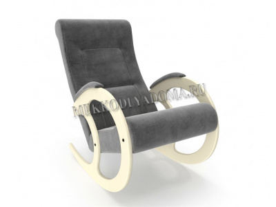 Кресло-качалка Модель 3 (Дуб шампань/Ткань серая Verona Antrazite Grey)