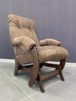 Кресло-маятник Неаполь Модель 12 (Орех-эмаль/Ткань коричневый Verona Brown)