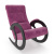 Кресло-качалка Неаполь Модель 3 (Венге-эмаль/Ткань Фиолетовый Verona Cyklam)