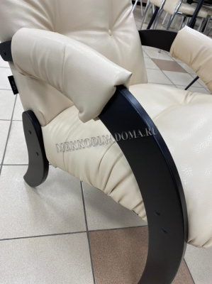 Кресло для отдыха Модель 61 (Венге/Экокожа бежевая Polaris Beige)